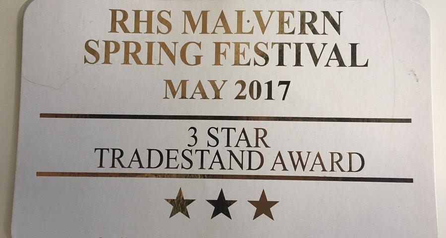 Rhs malvern spring festival 2017 3 star trade stand award.